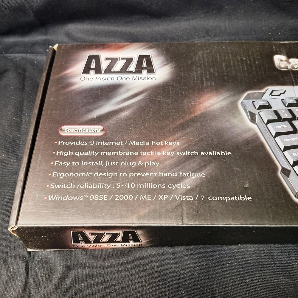 Azza Gaming Keyboard 9 Internet/Media Hot‎ keys Plug & Play compatible Windows